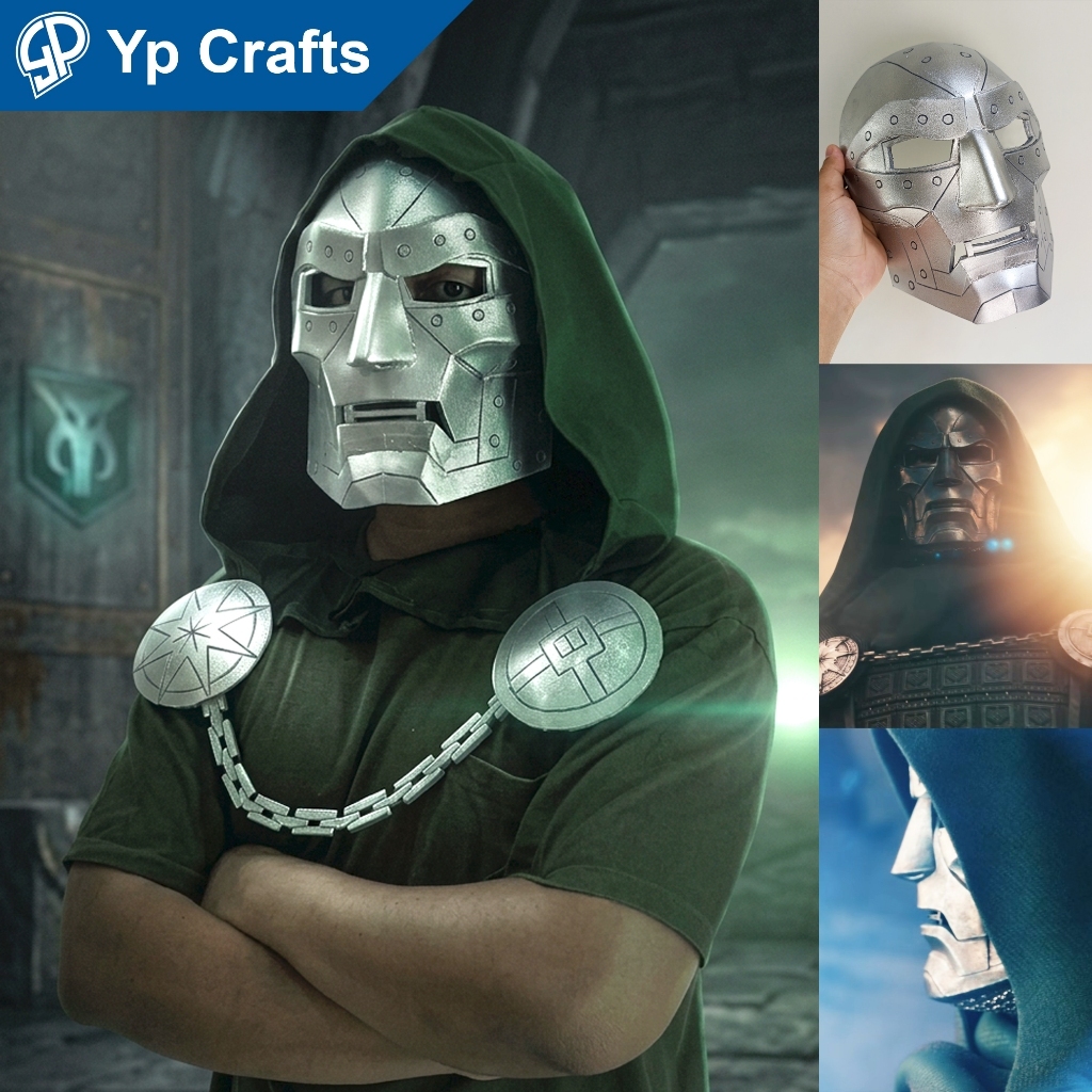 Topeng Doctor Doom Dr Doom Marvel Avengers Doomsday RDJ Cosplay