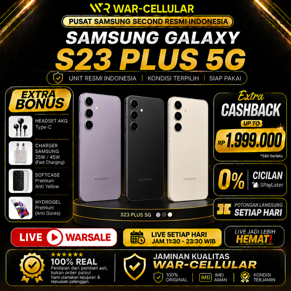 SEIN | SAMSUNG GALAXY S23 PLUS 5G 8/512GB 8/256GB | S23+ SECOND RESMI INDONESIA