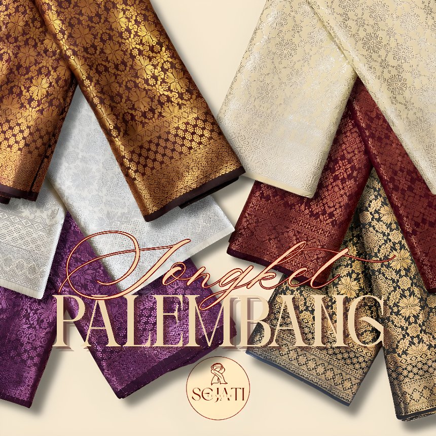 Kain Songket Palembang Melayu Tenun Meteran Murah Harga Per 1 Roll (ETA 1)
