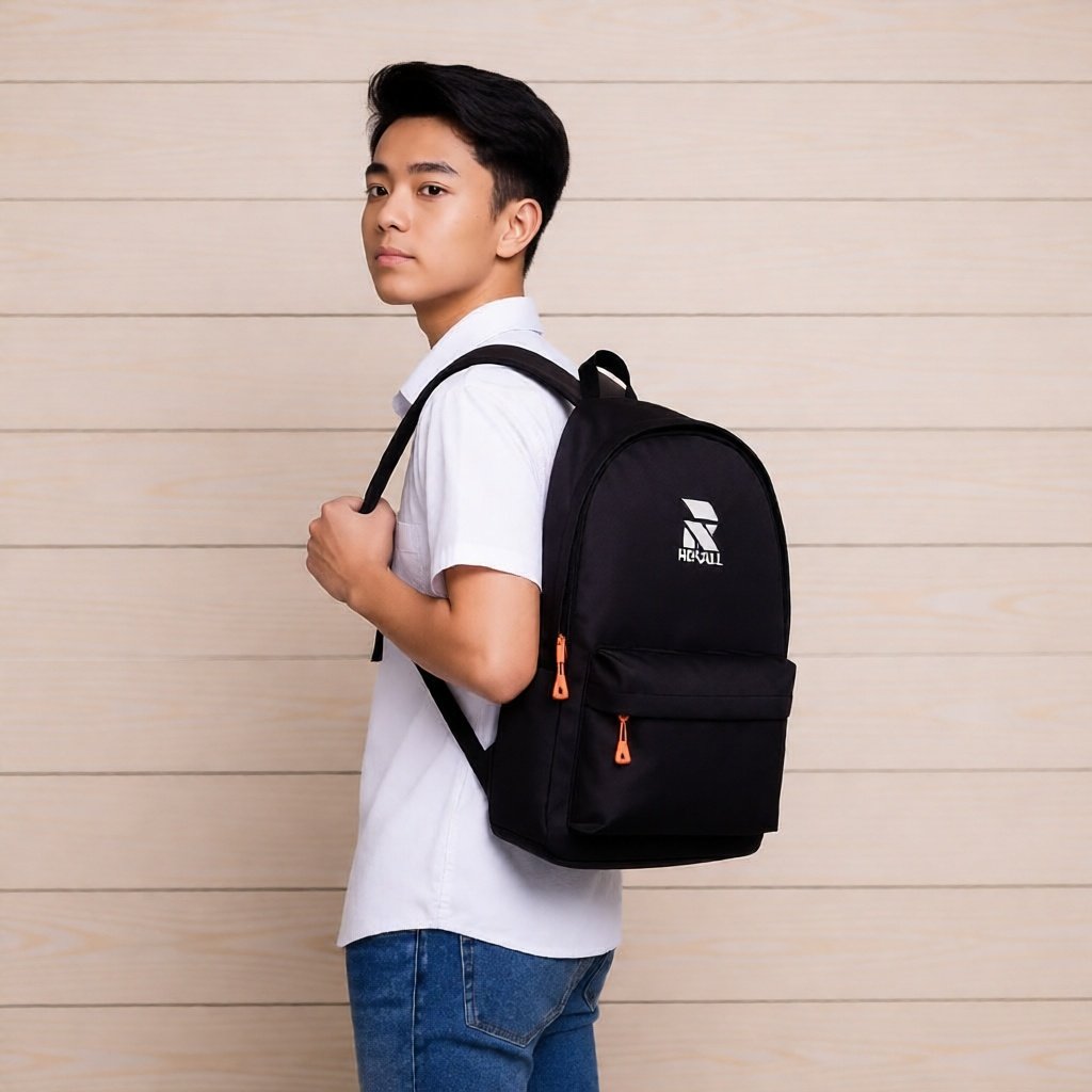 RECALL Tas Ransel Multifungsi Simple Hitam Original