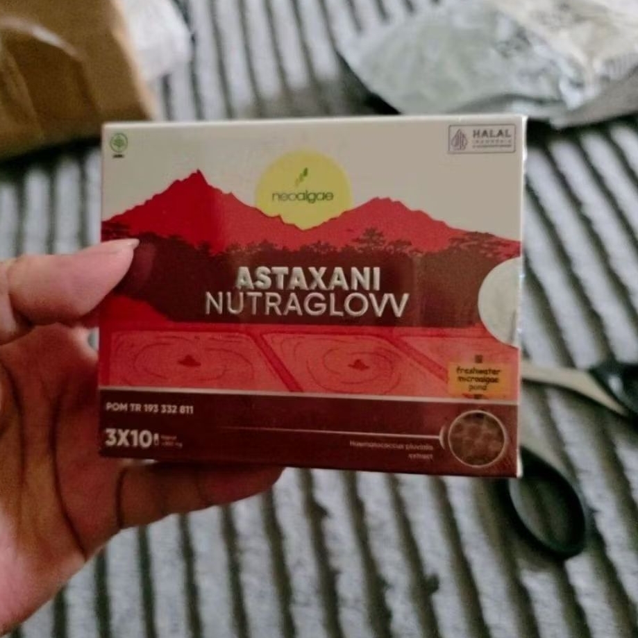 Astaxani Nutraglow Suplemen Pemutih Kulit Suplemen Kecantikan Astaxanthin10mg