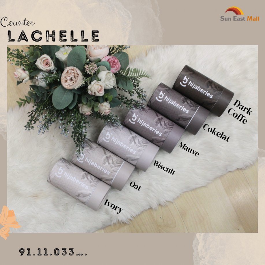 HIJABERIES - HIJAB SEGIEMPAT MOTIF LACHEL BAHAN VOAL PREMIUM // 91.11.033