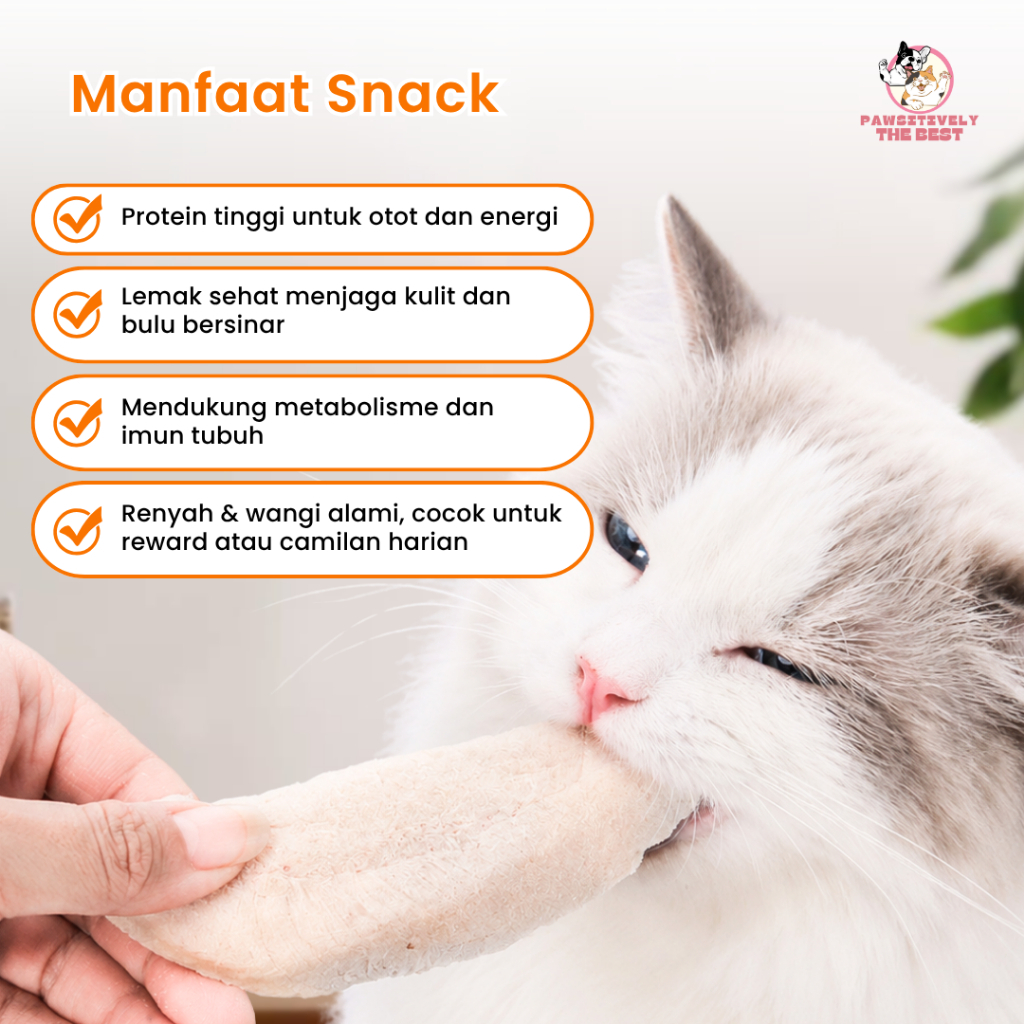 Leci_Stor3 Pawsitive Vibes Snack Dada Bebek Kucing Anjing 100% Daging Bebek Asli Tinggi Protein