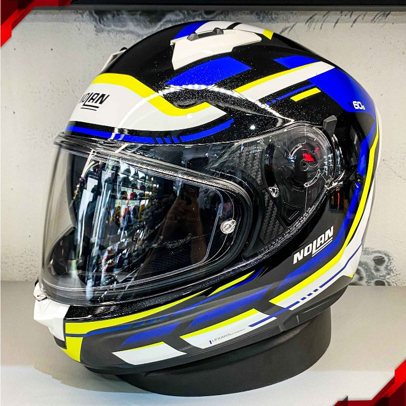 Helm Nolan N60.6 Lancer 064 Blue Black Yellow Original Second 2nd Bekas RCX