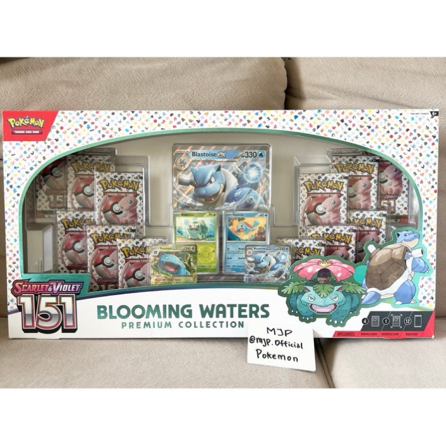 Pokemon English 151 Blooming Waters Premium Collection Box TCG Kartu Pokemon Inggris English Blastoi