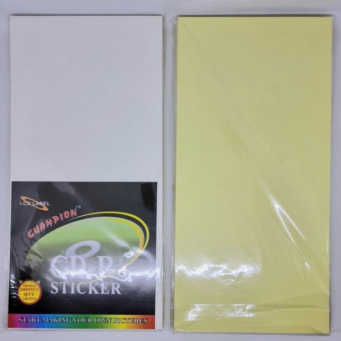 CD Label Champion HVS Lk CD LABEL CHAMPION Biru Kuning GLOSSY