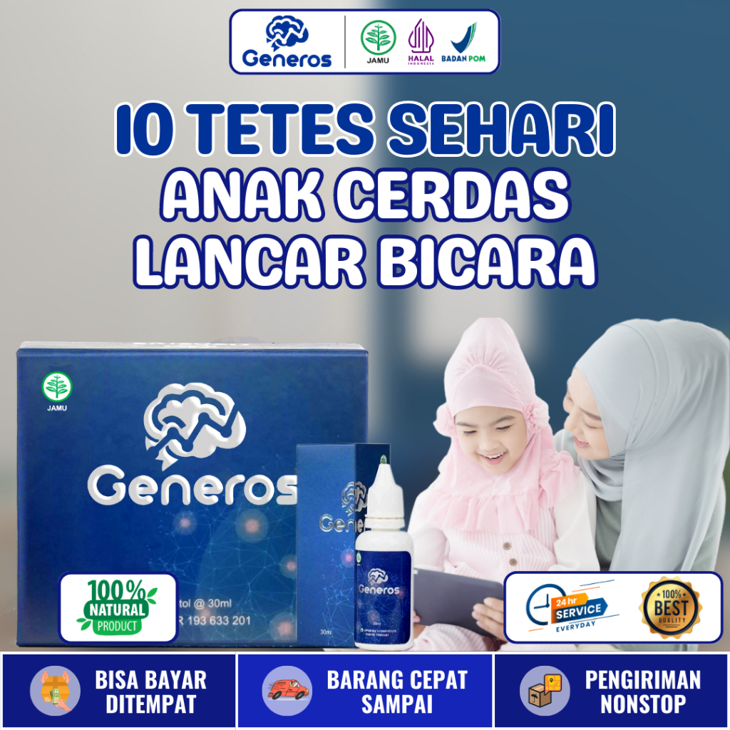 Generos 1 Box - Multivitamin Nutrisi Alami Bantu Tingkatkan Kecerdasan Otak Anak