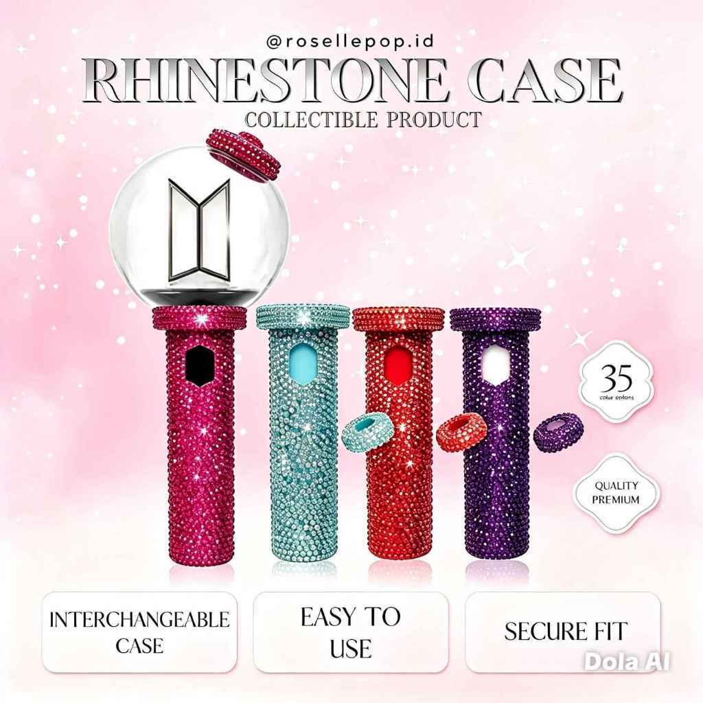 PELUNASAN PO Case Rhinestone BTS Army Bomb Ver 4 | Case Lightstick BTS