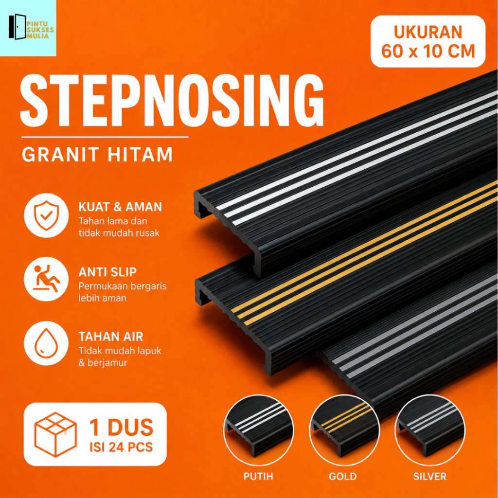 [ Stepnosing  ]Tangga Granit Hitam 10x60 cm Lis Tangga Elegan Murah dan Berkualitas