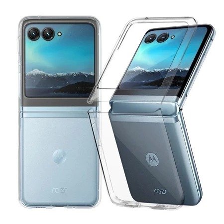 A - Hardcase Acrylic Clear Motorola Moto Razr 60 Case Lipat Transparan Crystal Premium Hard PC Casin