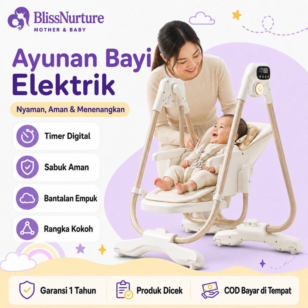 Kursi Makan Bayi Lipat Bisa Tidur Datar, Kursi Bayi Multifungsi dengan Roda, Kursi Makan Anak Adjust