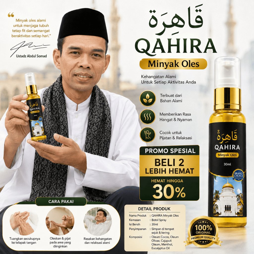 Qahira - Obat Herbal Aman Kempeskan Lipoma Kista Benjolan ditubuh Tanpa Operasi [MINYAK OLES QAHIRA]