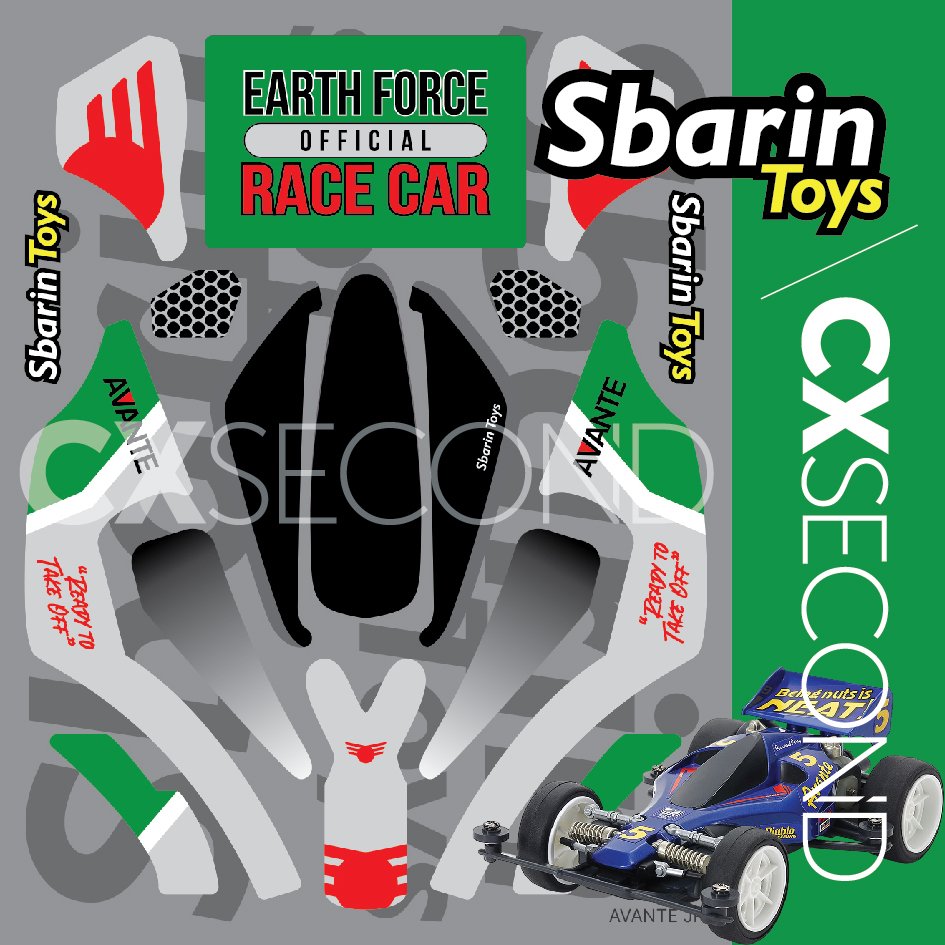 Stiker Tamiya Avante Jr - RC 1 I Sbarin Toys
