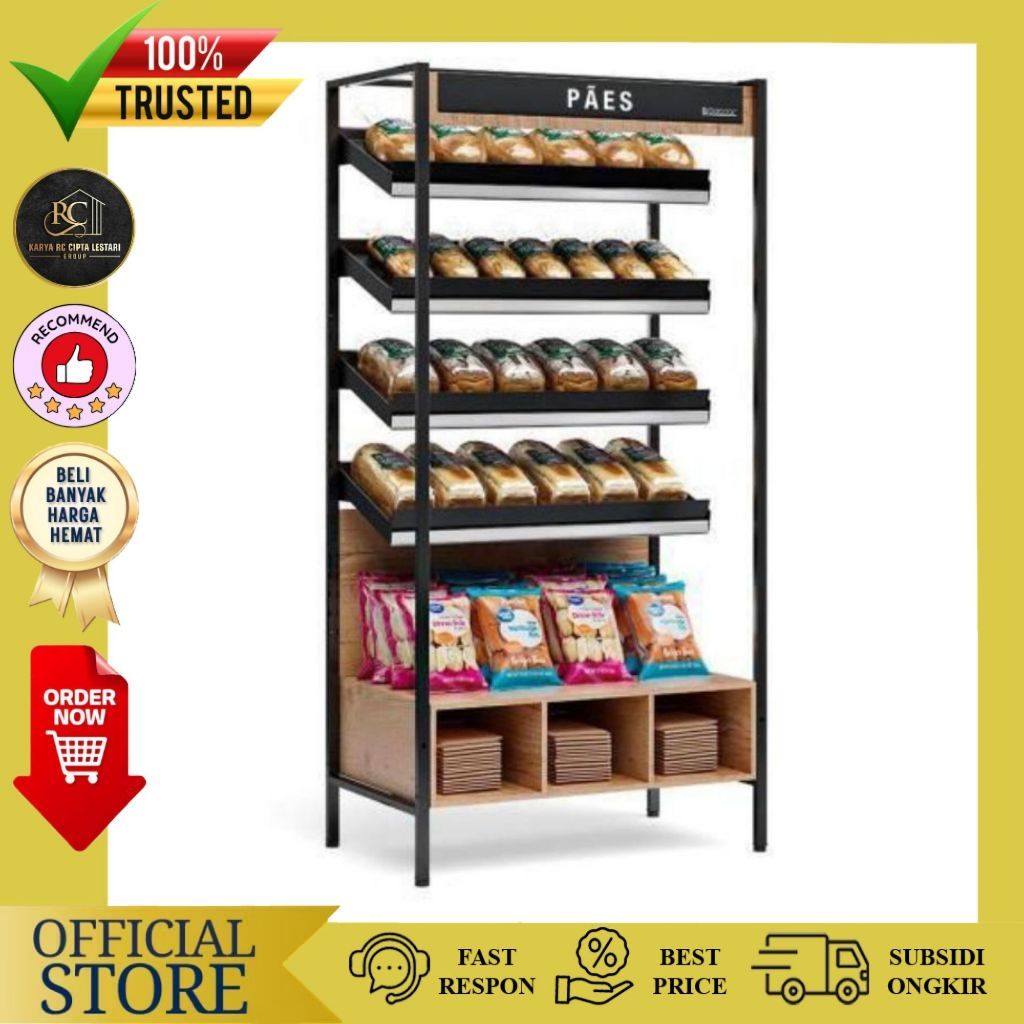 Rak Display Toko Roti | Rak Untuk Roti