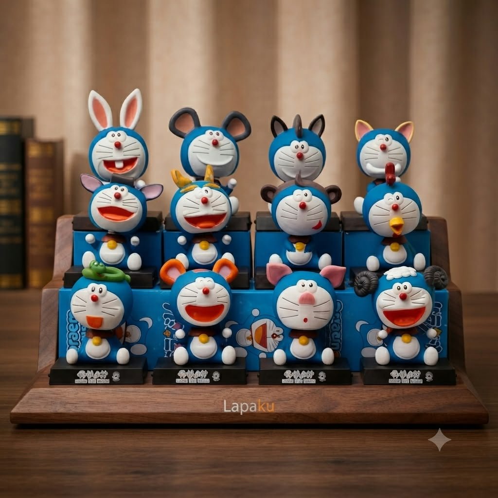 Figure/mainan/pajangan dasboard mobil shio Doraemon