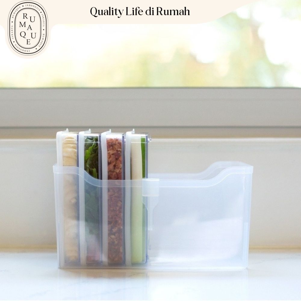 Food Container Half Tray - Food Container Organizer keranjang kotak serbaguna bisa susun tumpuk mult