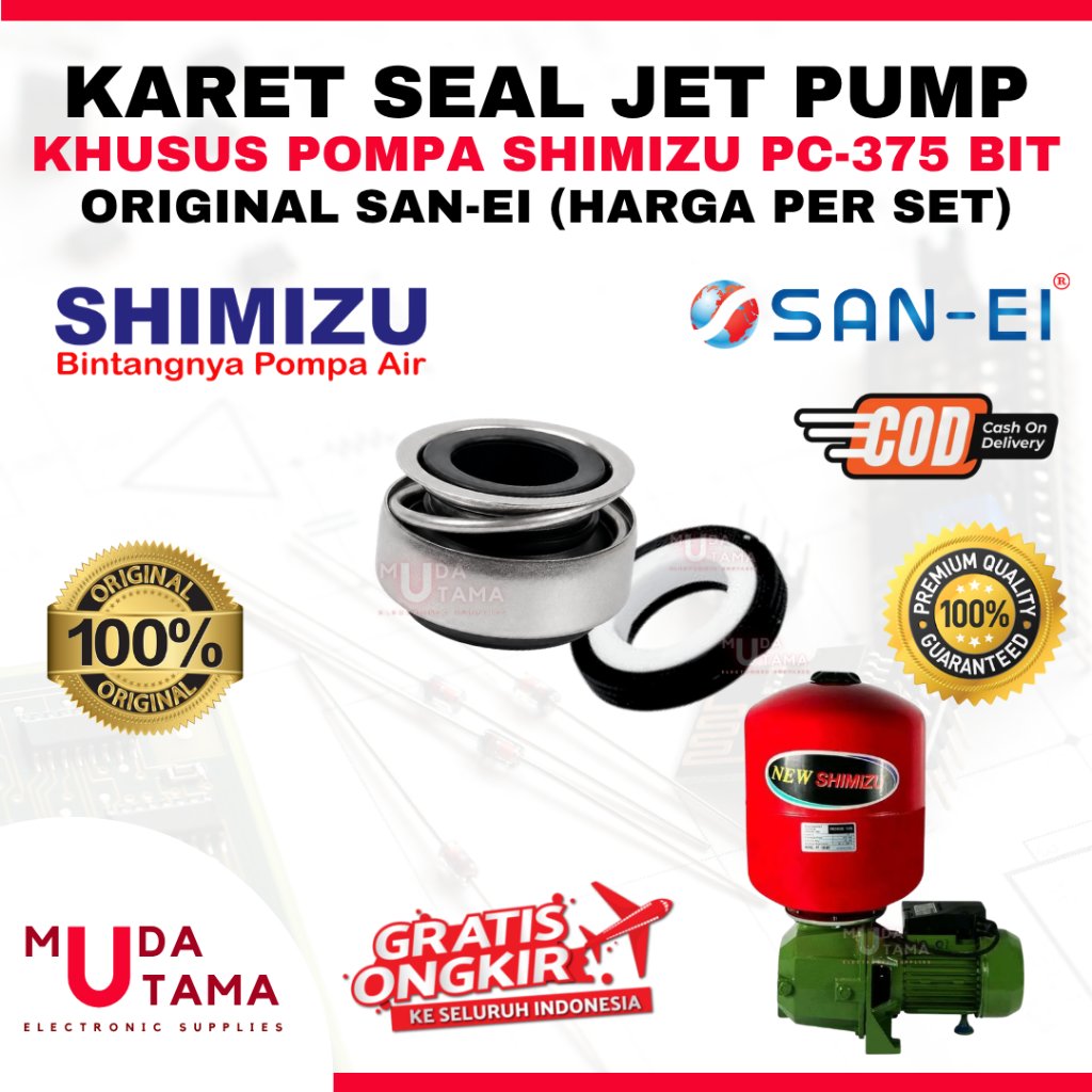KARET SEAL JET PUMP SHIMIZU PC375BIT PC 375 BIT ORIGINAL SAN EI - MECHANICAL SEAL POMPA JETPUMP SHIM