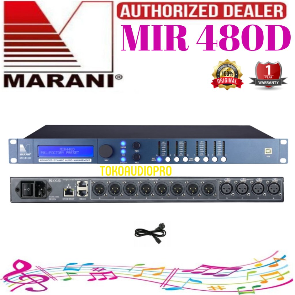 Marani MIR480D 4 IN 8 OUT Processor System MIR-408D Speaker Management DLMS