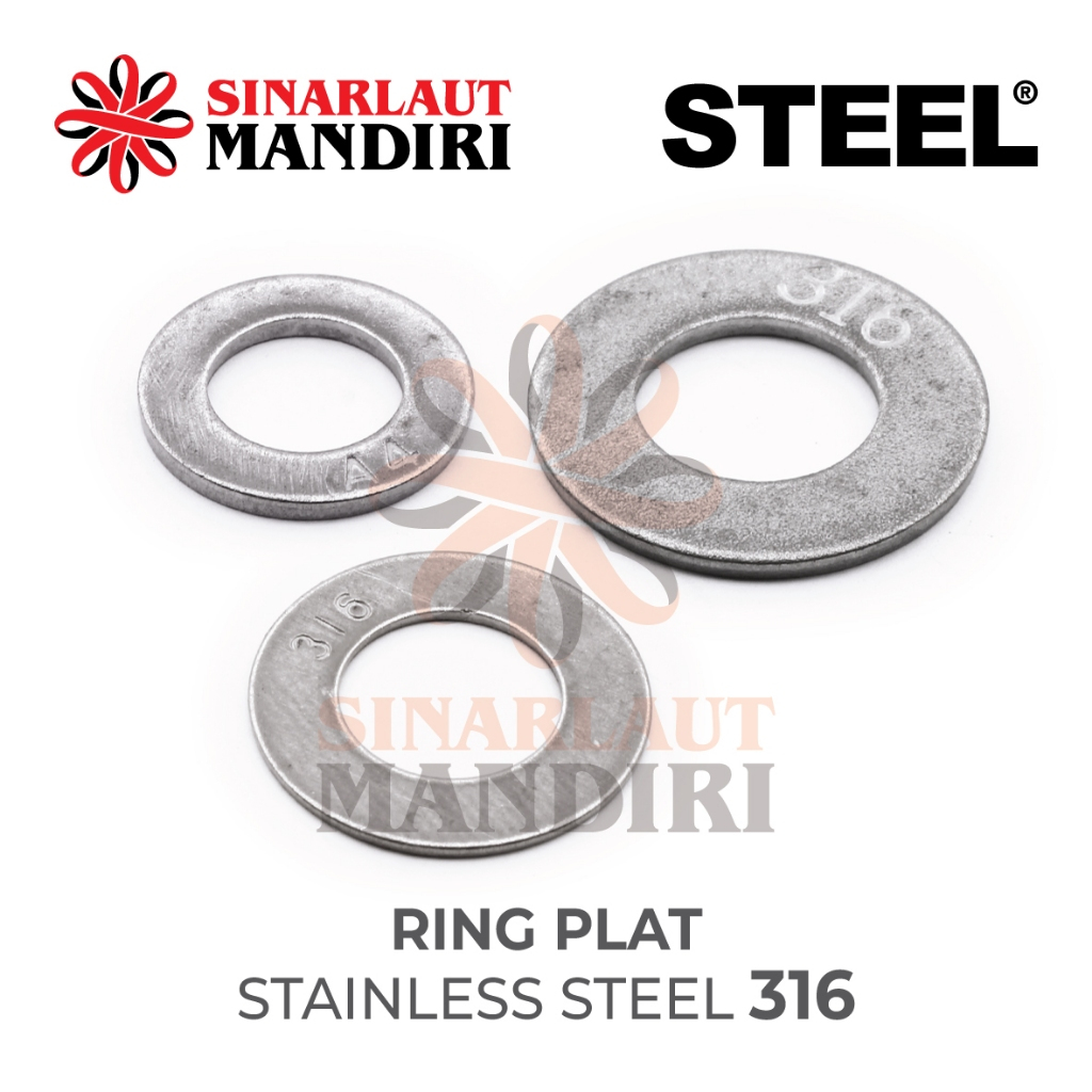 Ring Plat Stainless Steel / Washer Plat SS 316 / Plate Washer SS 316 M 12 (1/2)