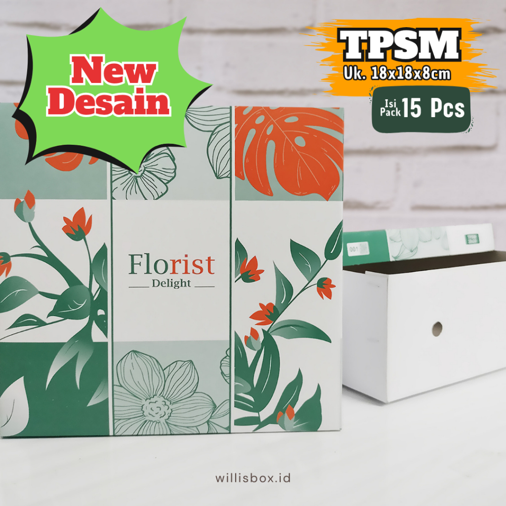 Box Nasi Kotak 18x18x8 TPSM (Motif) / Kotak Nasi Kekinian, Kotak Kue, Kotak Ayam Bakar, Catering Box
