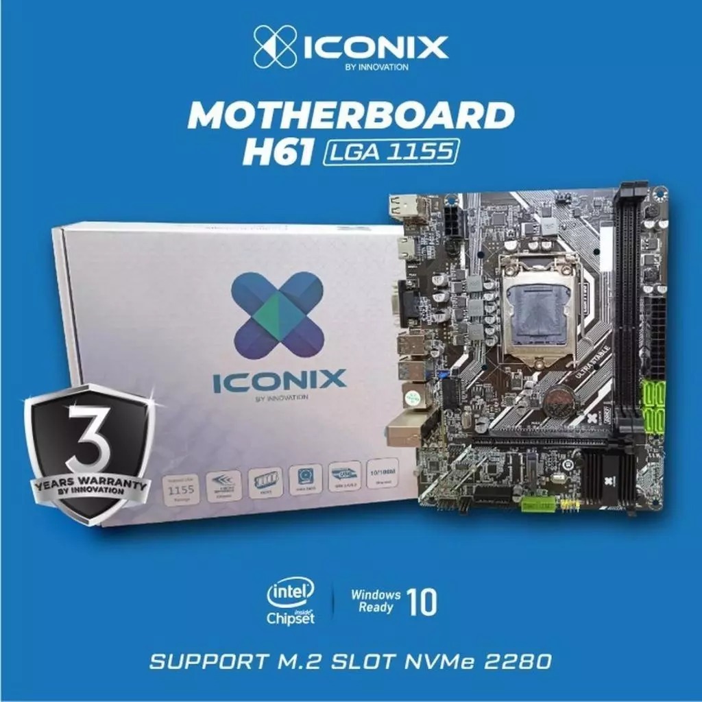 Motherboard Iconix H61 Slot Nvme ( LGA 1155 )