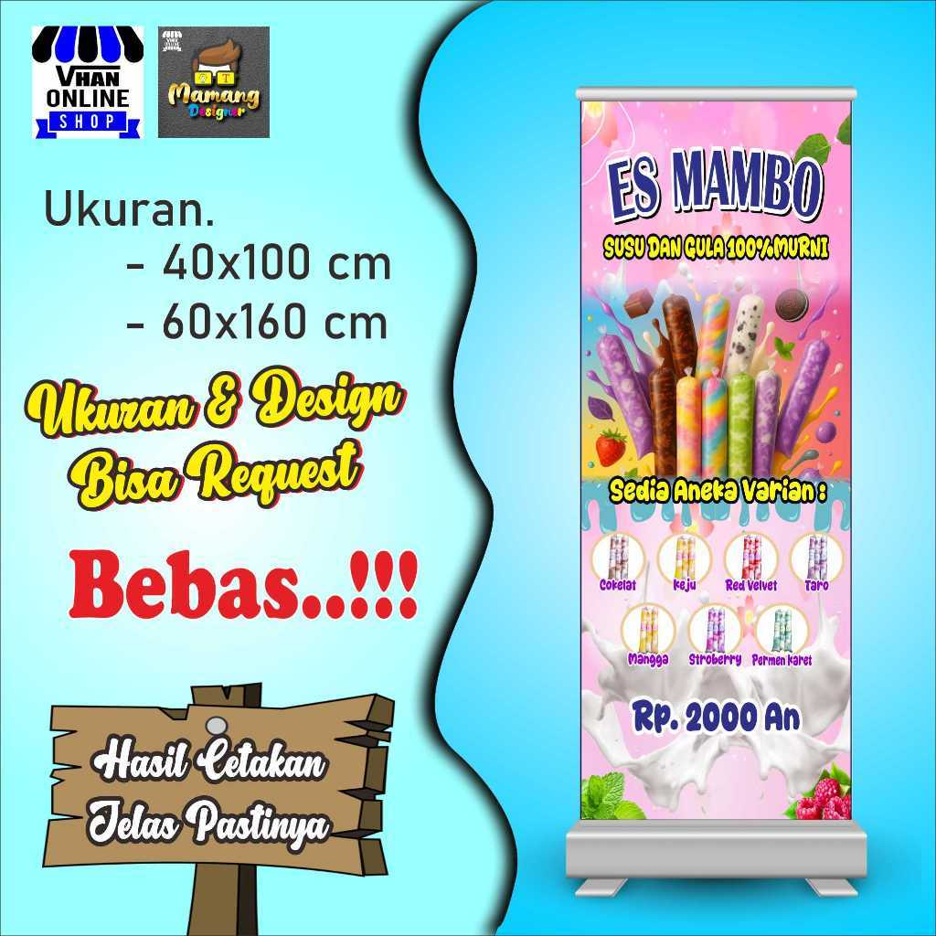 Custom Spanduk Banner Es Mambo Viral Kekinian Simple