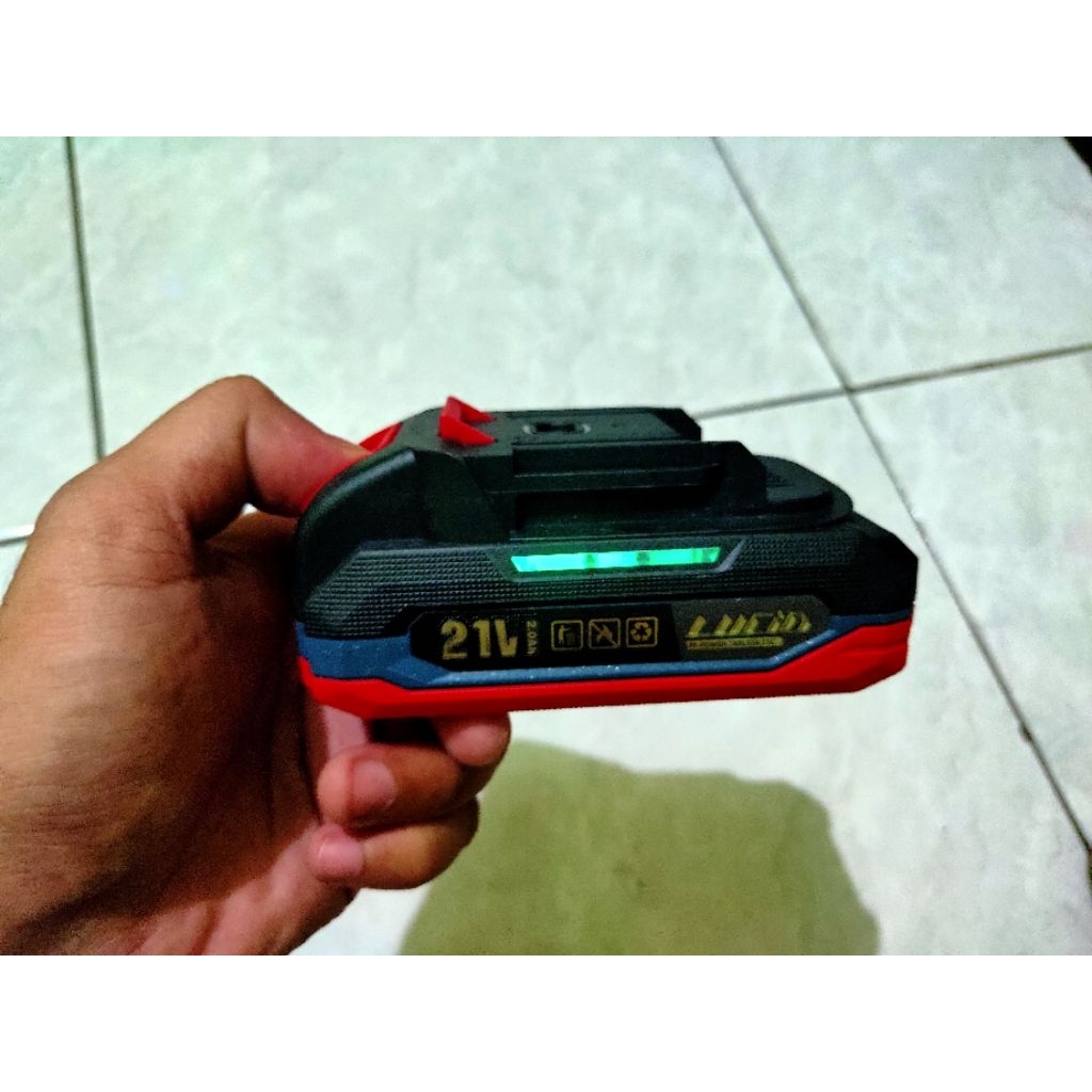 Baterai Li-Ion LUCID 21V 2.0Ah M-Power Tabless 15C untuk Impact, Bor, Gerinda, Chainsaw, Trimmer dll