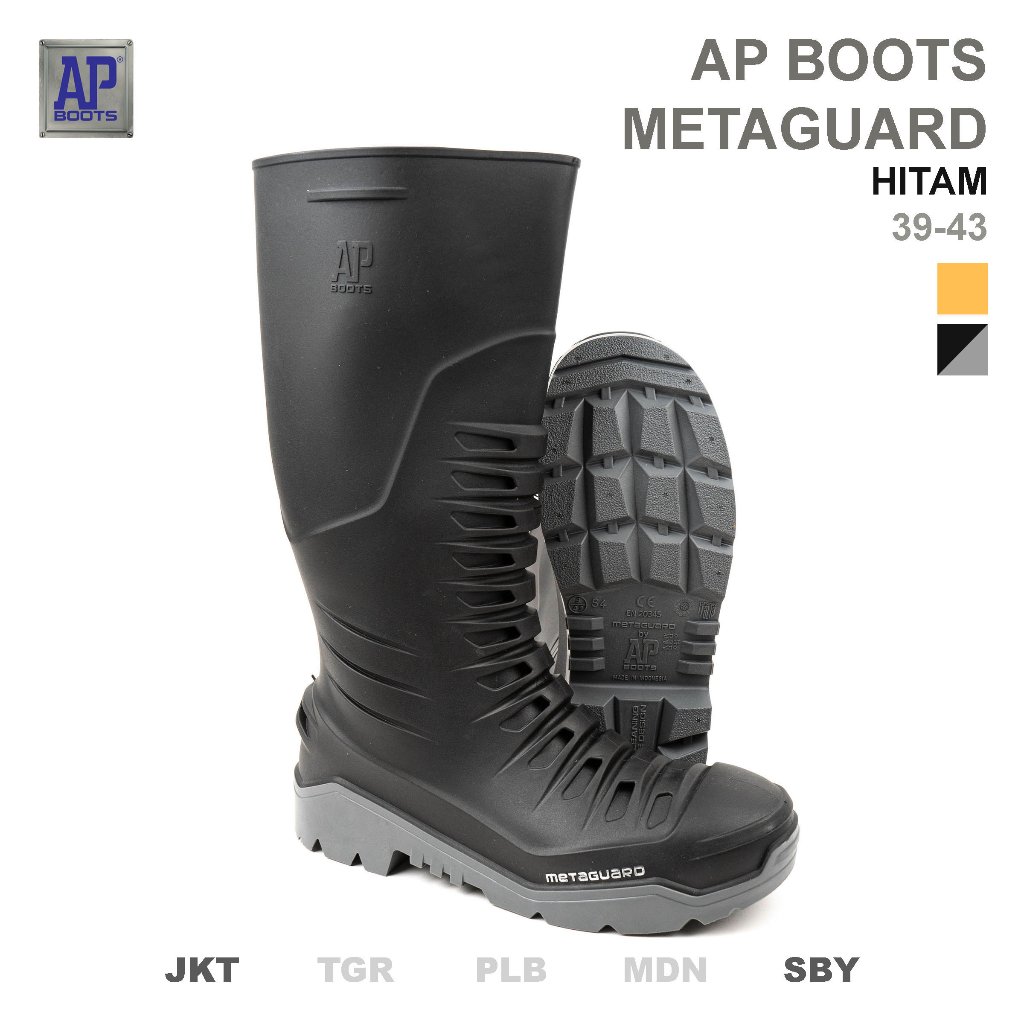 AP Boots METAGUARD Black - Sepatu Boot PVC
