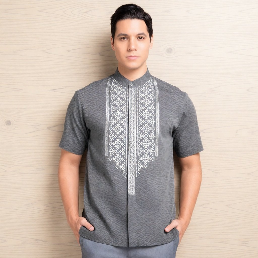 Intresse Baju Koko Obelisk Pattern Grey