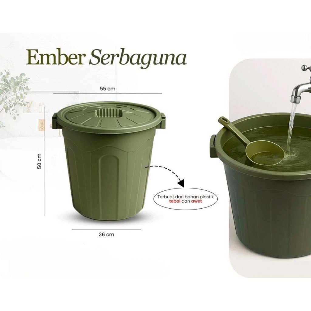 Ember plastik Jumbo budidaya lele besar 80 liter tebal plus tutup kuat kokoh serbaguna