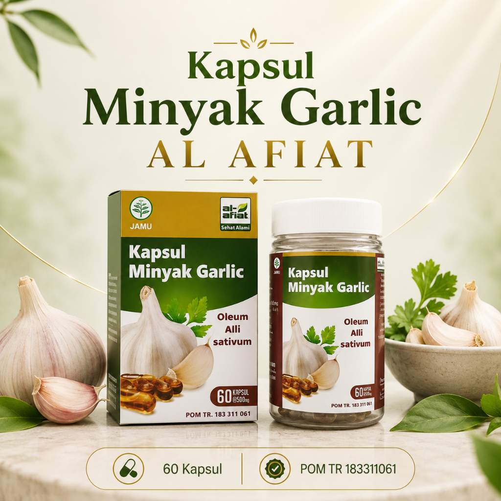 Garlic Oil Kapsul Minyak Garlic Al Afiat isi 60 Kapsul