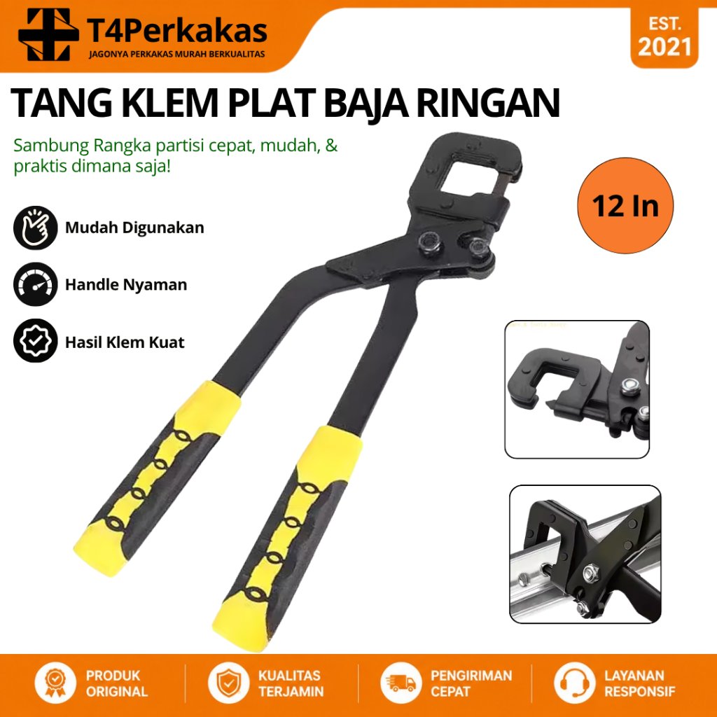 Tang Jepit Baja Ringan UK 12Inch Besi Hollow Partisi Spandek Bondek Stud Crimper
