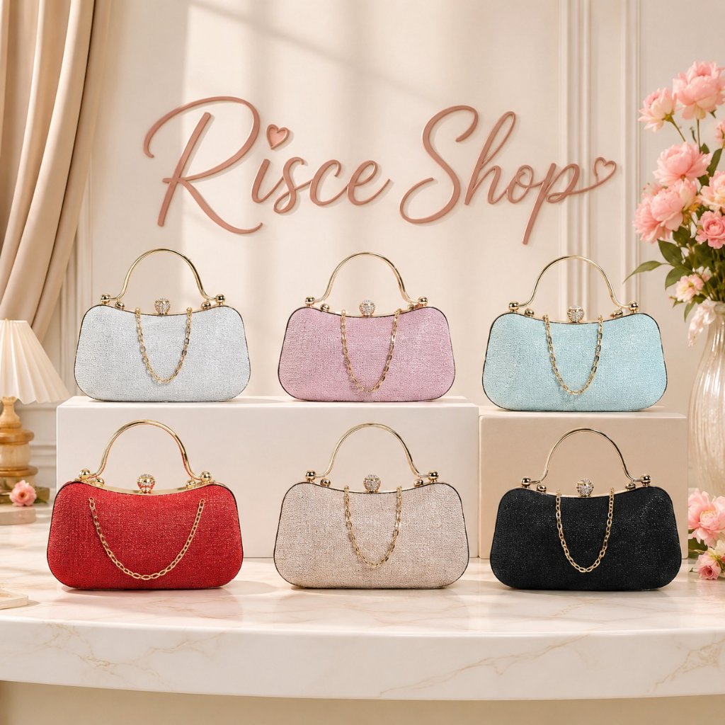 GT 2053 ZC 3074 RISCE TAS CLUTCH PESTA ELEGANT MEWAH LUX IMPORT WANITA CEWEK PEREMPUAN JAKARTA BATAM