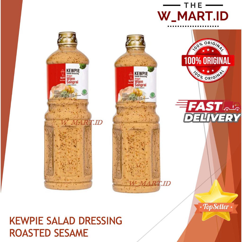 KEWPIE WIJEN SANGRAI SALAD DRESSING SAUS SESAME BOTOL 1000 ML 1 L