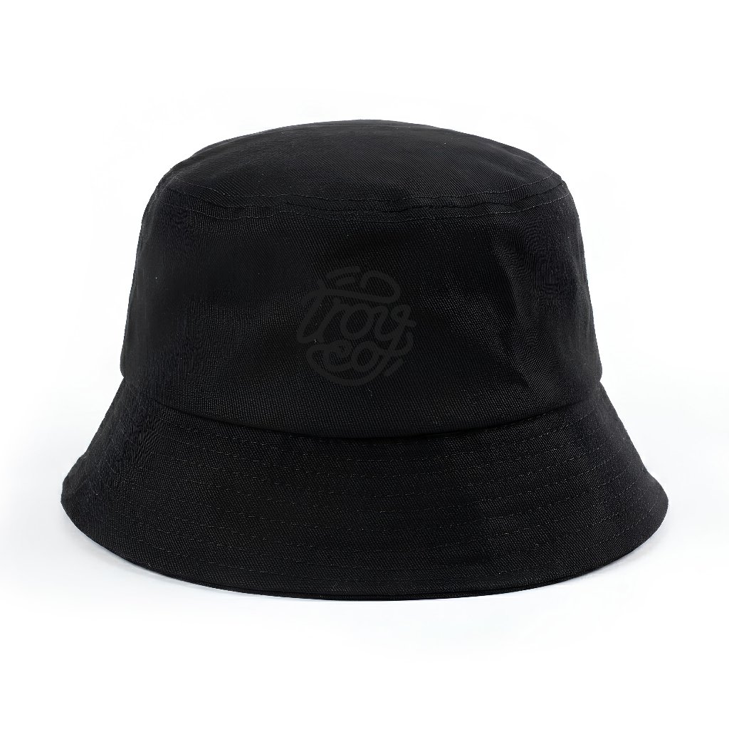 Troy Company Bucket Hat Black Twisted - Topi Bucket Hitam BHD 3705