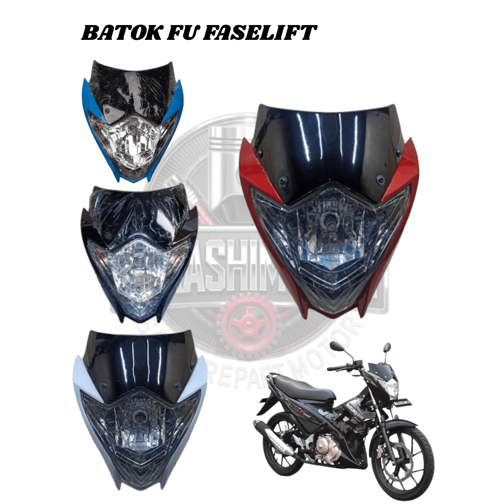 BATOK KEPALA DEPAN SET LAMPU SATRIA FU NEW FASLIT INJEKSI STANDAR ORIGINAL YGP