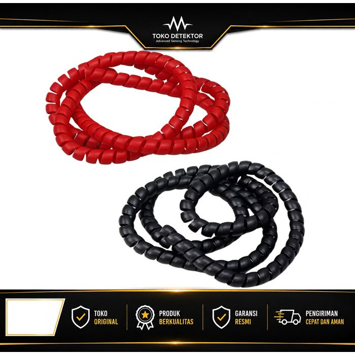 Pelindung Kabel Coil Metal Detektor - Pelindung Kabel Spiral 1.3 meter untuk Pengaman Coil - Kabel K