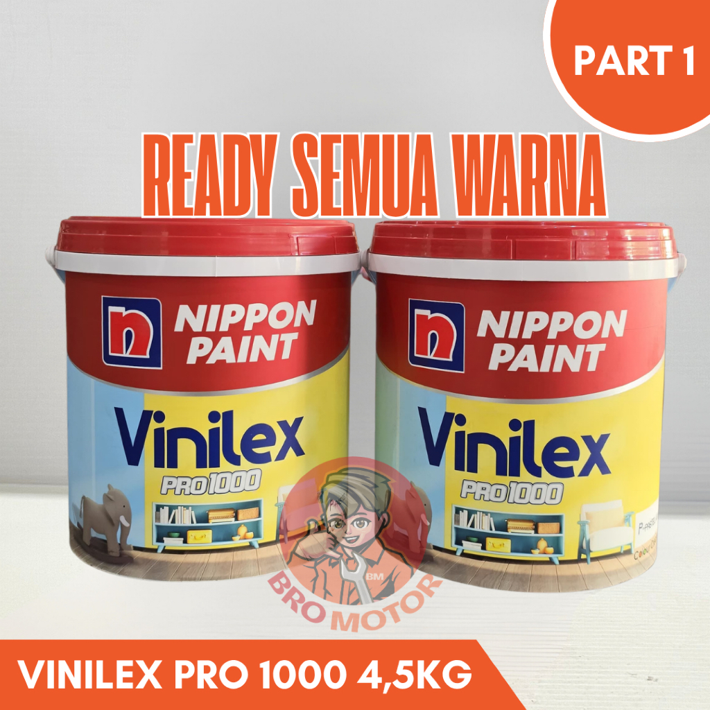 TERMURAH CAT TEMBOK INTERIOR NIPPON PAINT VINILEX PRO1000 4,5KG / CAT INTERIOR KAMAR / CAT RUMAH / C