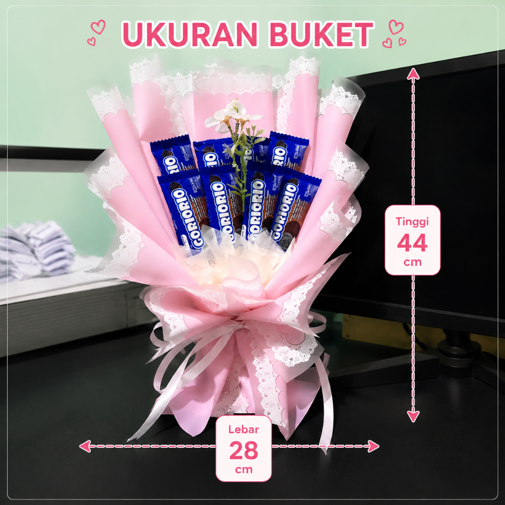 BUKET BUNGA TOPPER SNACK OREO / BUKET BUNGA SNACK WISUDA