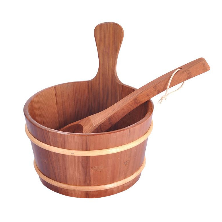 SAUNA KAYU | EMBER + GAYUNG SAUNA KAYU JATI 5 LITER | BUCKET SAUNA MODEL BARREL