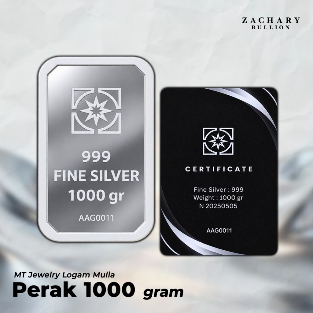 Perak Logam Mulia Fine Silver MT 1000 Gram 999 Bersertifikat 99.9%