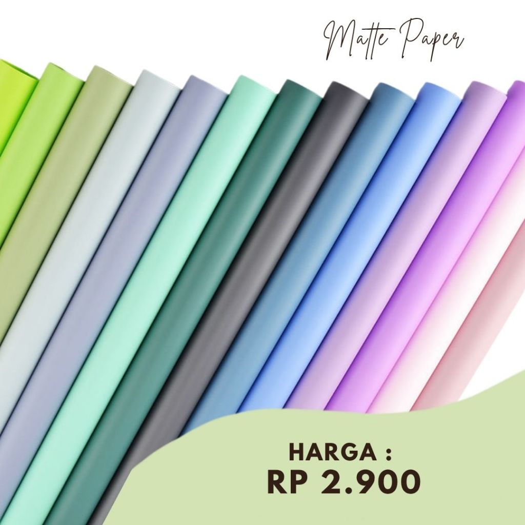 Kertas / Buket Bunga Polos Matte Wrapping Paper Flower Bouquet/Hampers/Gift Wrapping