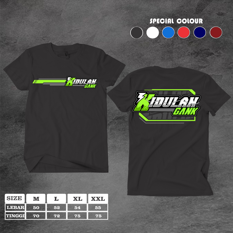 KAOS KIDULAN GANK KAOS PEMUDA KIDULAN GANK DENGAN MOTIF TERBARU
