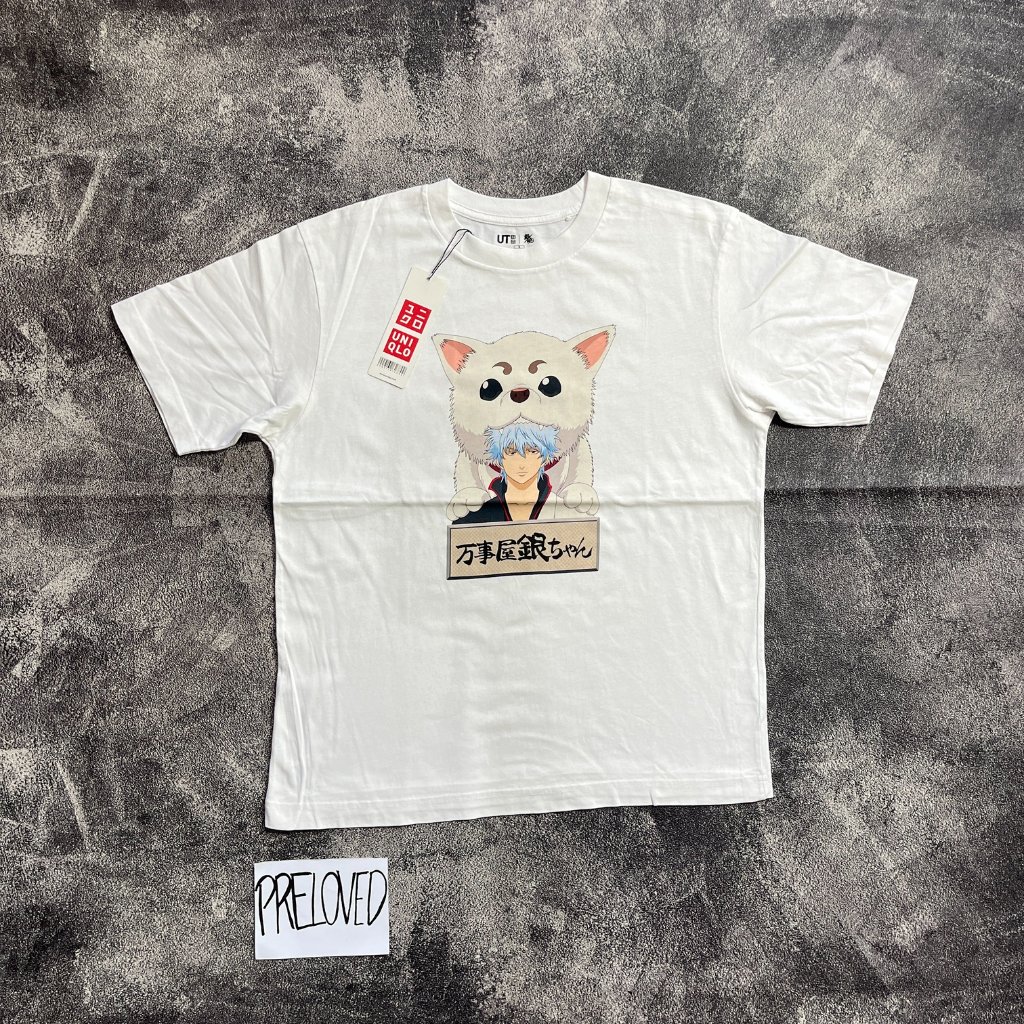 Tshirt Uniqlo UT x Gintama Kaos Putih ukuran S