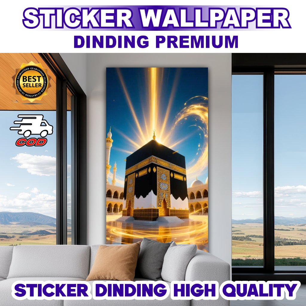 WALLPAPER STIKER DINDING 3D ISLAM MEKKAH /WALL DINDING HD ISLAM MEKKAH AESTHETIC / WALL DINDING MASJ