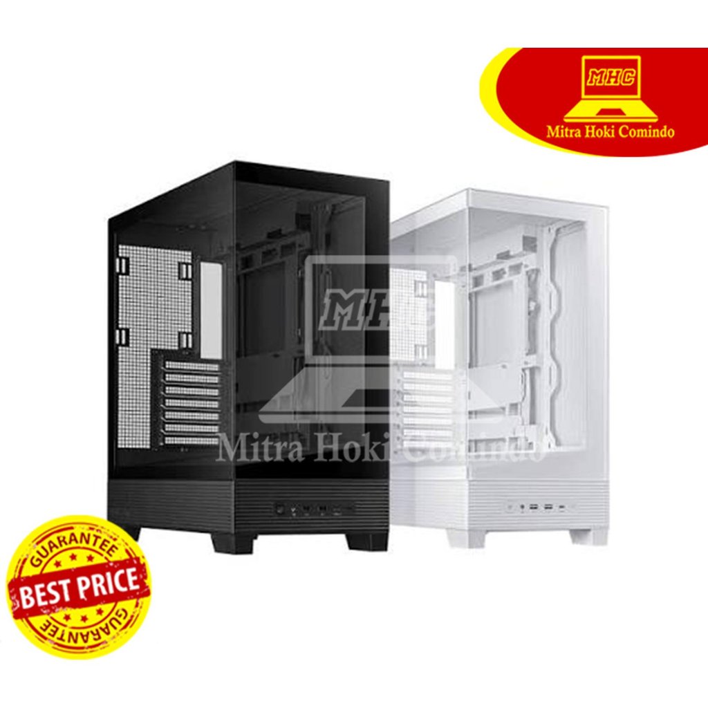 Casing Gaming ASUS A31 Case PC komputer ATX PC Case Mid Tower Tempered Glass