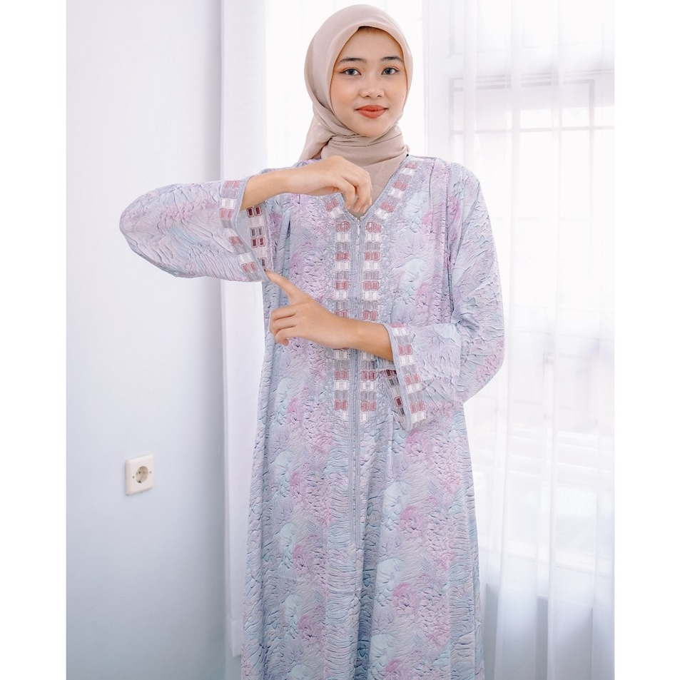 TLD Indonesia | Abaya Rumi Series Motif BordirEgypt Rectangular Gamis Perempuan Muslimah Bahan Arman