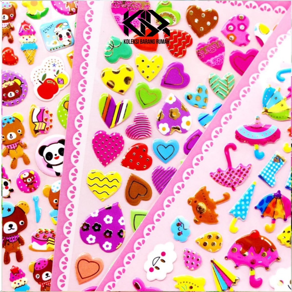 KBR STIKER 3D ANAK / STICKER TIMBUL / MAINAN TEMPEL KARAKTER S057
