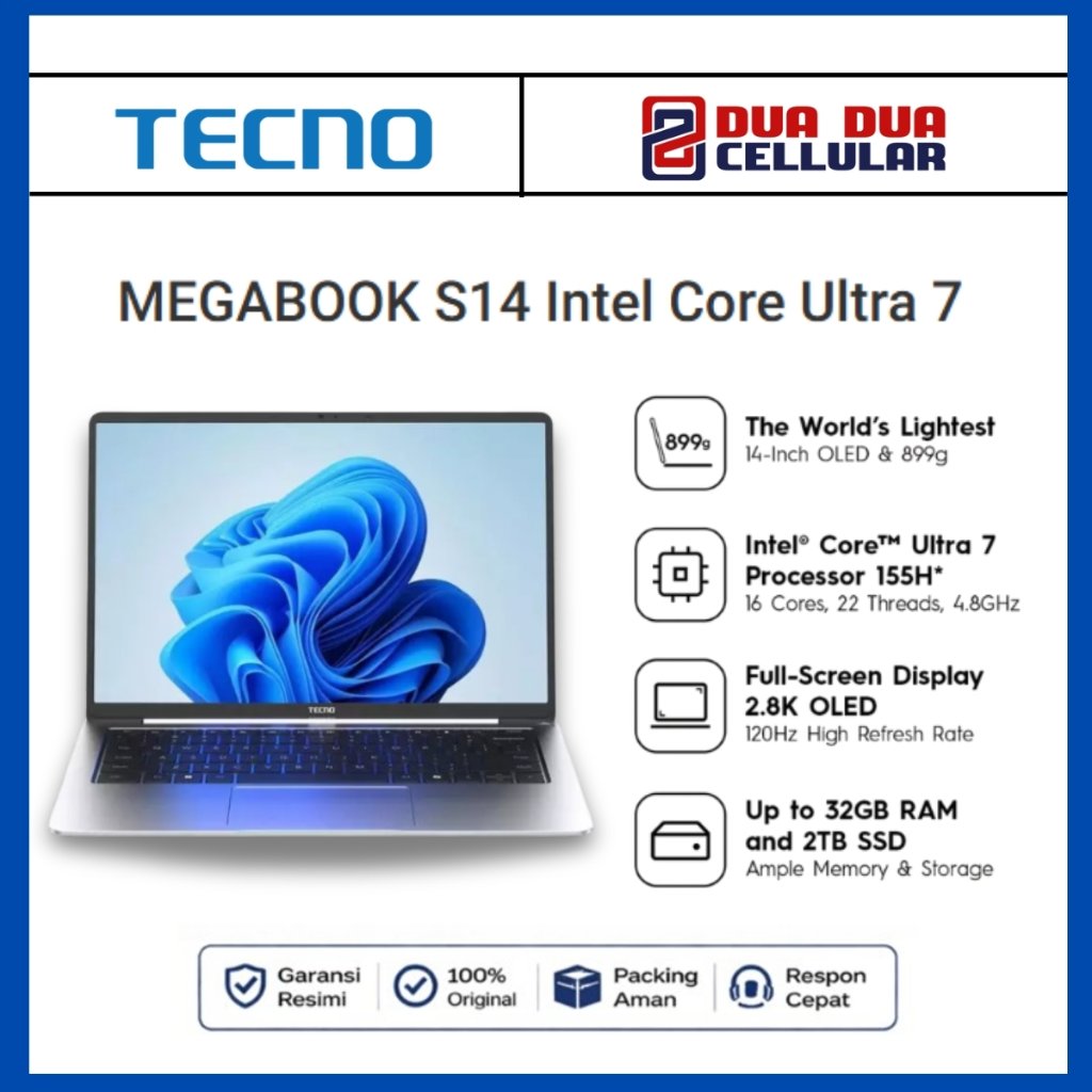TECNO MEGABOOK S14 IINTER CORE ULTRA 7