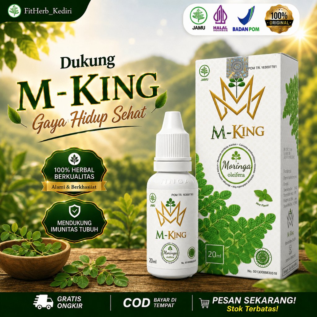 M-KING Jamu Tetes Herbal Mengobati Segala Penyakit 20ml BPOM Halal Semua Usia